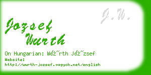 jozsef wurth business card
